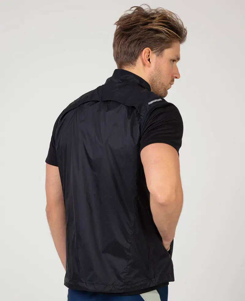 Herren Leichte Windweste Fahrradweste / Laufweste Comfort Line Schwarz Setprodukt 5