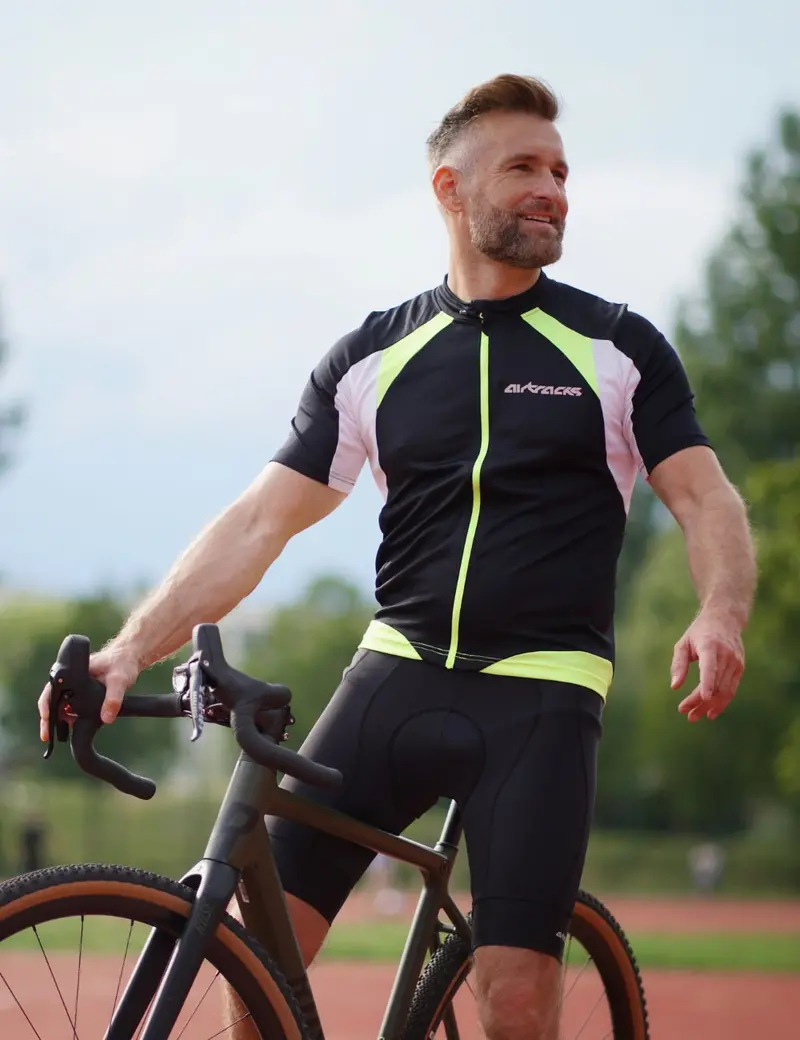 Herren Radtriko Set Fahrradtrikot Pro T + Trägerhose Comfort Line 1