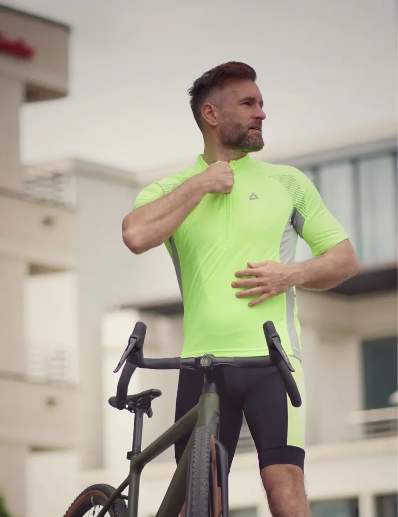 Herren Radtrikot Set Fahrradtrikot Kurzarm Team Ii + Trägerhose Kurz Pro Line 1