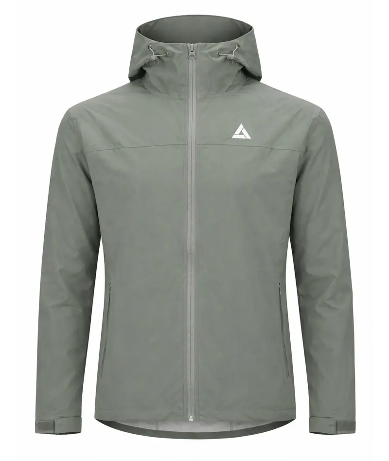 Herren Regenjacke - Fahrradjacke Mit Kapuze Pro Line Grau 1