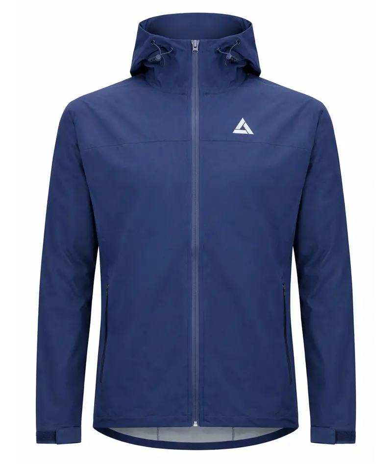 Herren Regenjacke - Fahrradjacke Mit Kapuze Pro Line Navy Blau 1