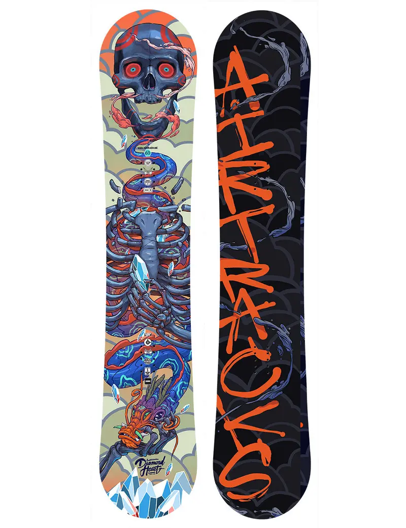 Herren Snowboard Diamond Heart Carbon Hybird Rocker Setprodukt 1