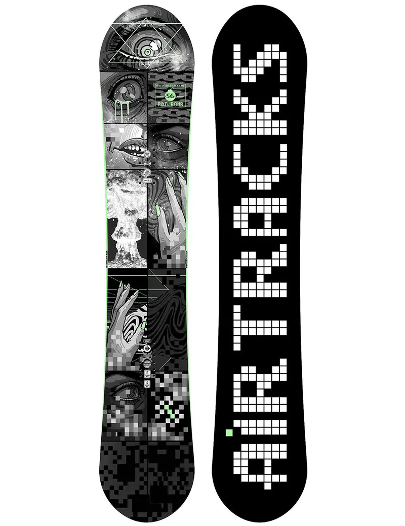 Herren Snowboard Pixel Bomb Carbon Zero Rocker Setprodukt 1