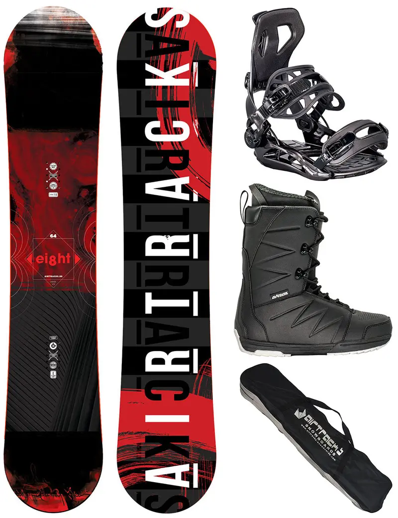 Herren Snowboard Set Eight Hybrid Rocker Wide + Bindung Master Me + Boots Star + Sb Bag 1