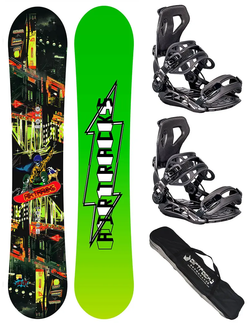 Herren Snowboard Set Fun City + Bindung Master Me + Sb Bag 1