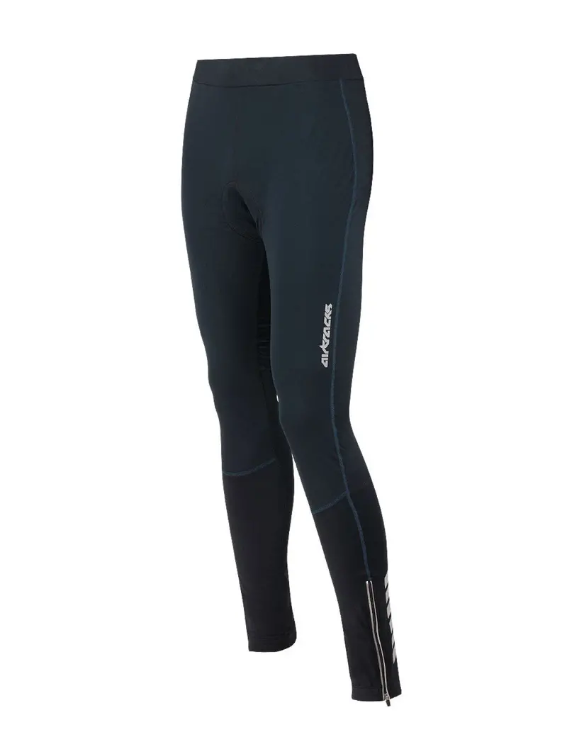 Herren Thermo Fahrradhose Lang Pro Schwarz-Blau 1