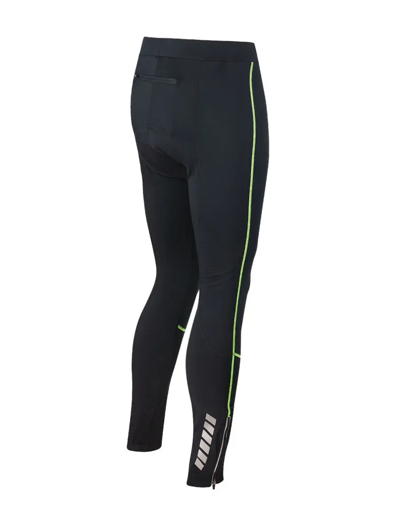 Herren Thermo Fahrradhose Lang Pro Schwarz Neon 2