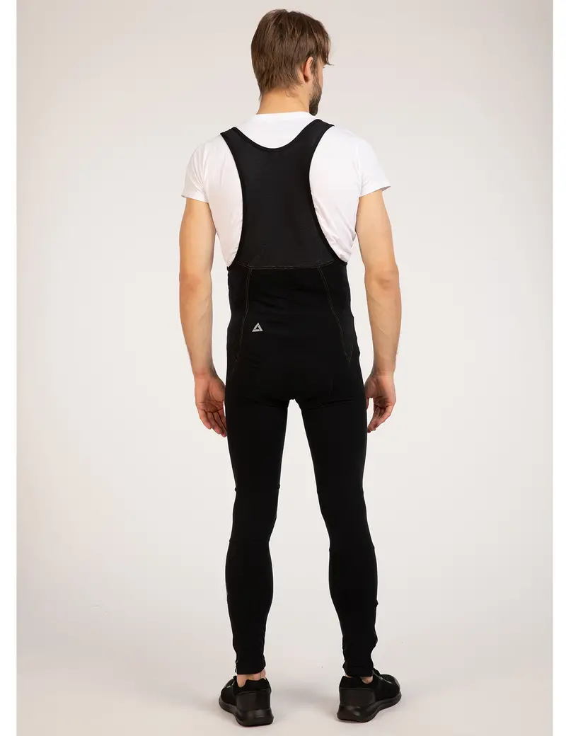 Herren Thermo Fahrradhose Lang Trägerhose Comfort Line Schwarz-Silber Setprodukt 4