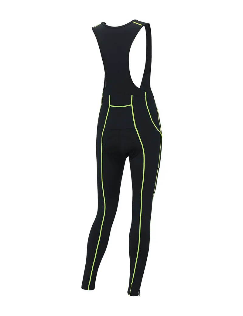 Herren Thermo Fahrradhose Lang Trägerhose Pro Schwarz-Neon Setprodukt 2