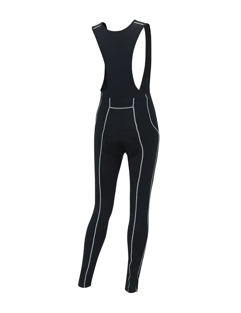 Herren Thermo Fahrradhose Lang Trägerhose Pro Schwarz-Silber Setprodukt 3