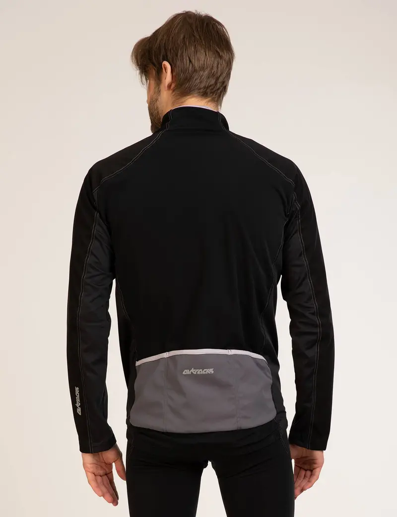 Herren Thermo Fahrradjacke Comfort Line Schwarz Grau 4