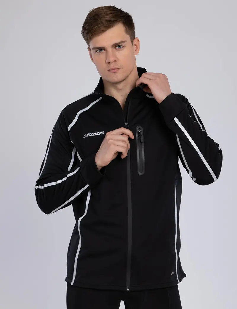 Herren Thermo Fahrradjacke - Laufjacke Air Tech Ii Schwarz 1