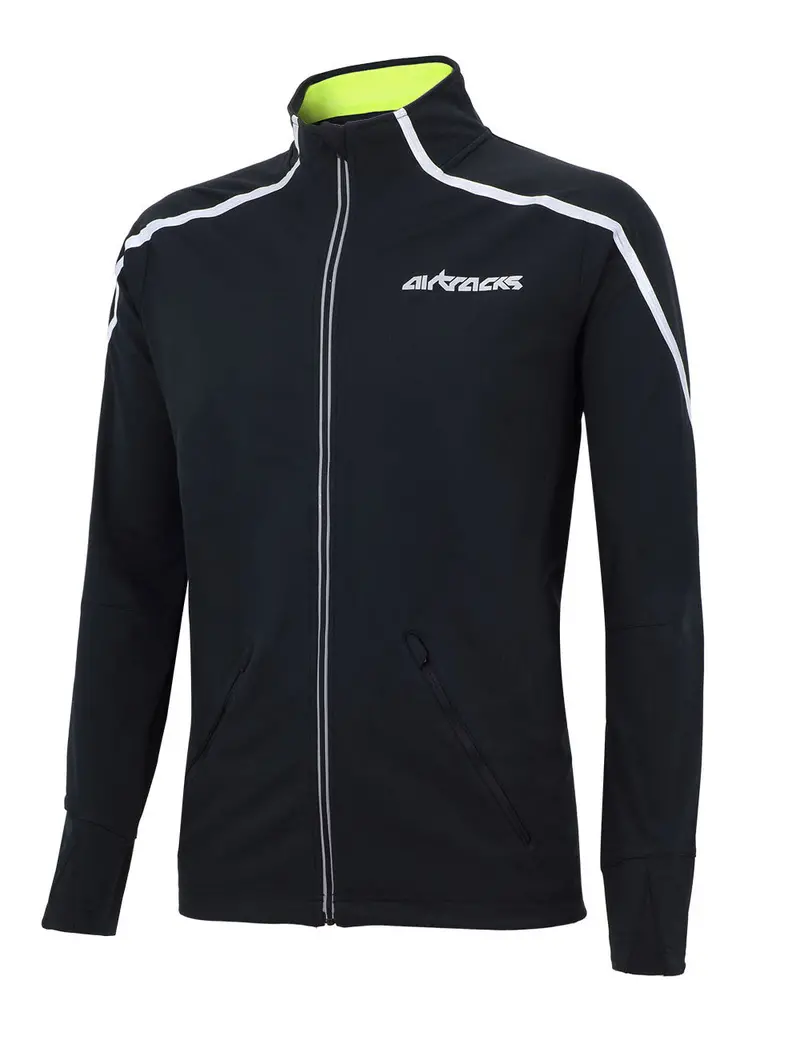 Herren Thermo Fahrradjacke / Laufjacke Air Tech Schwarz Setprodukt 2