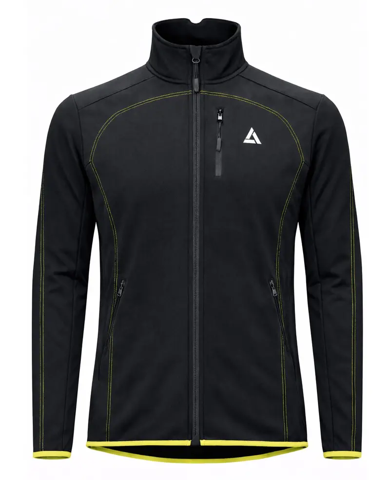 Herren Thermo Fahrradjacke Pro Line Schwarz Neon 1