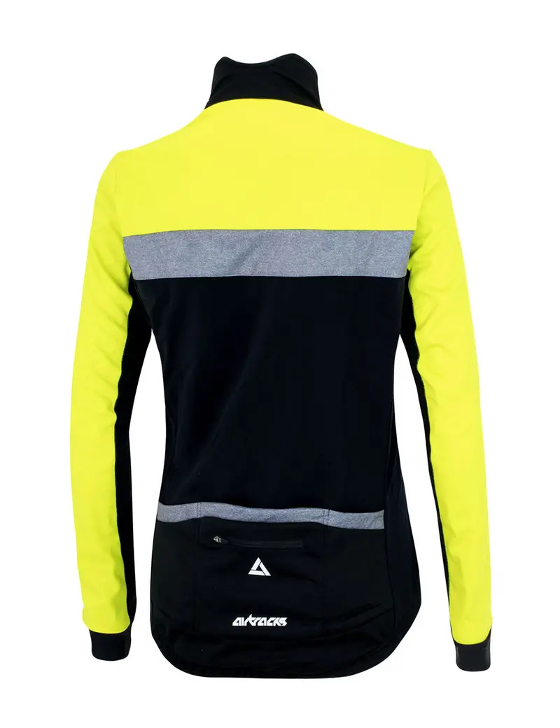 Herren Thermo Fahrradjacke Pro Team Schwarz Neon Setprodukt 3