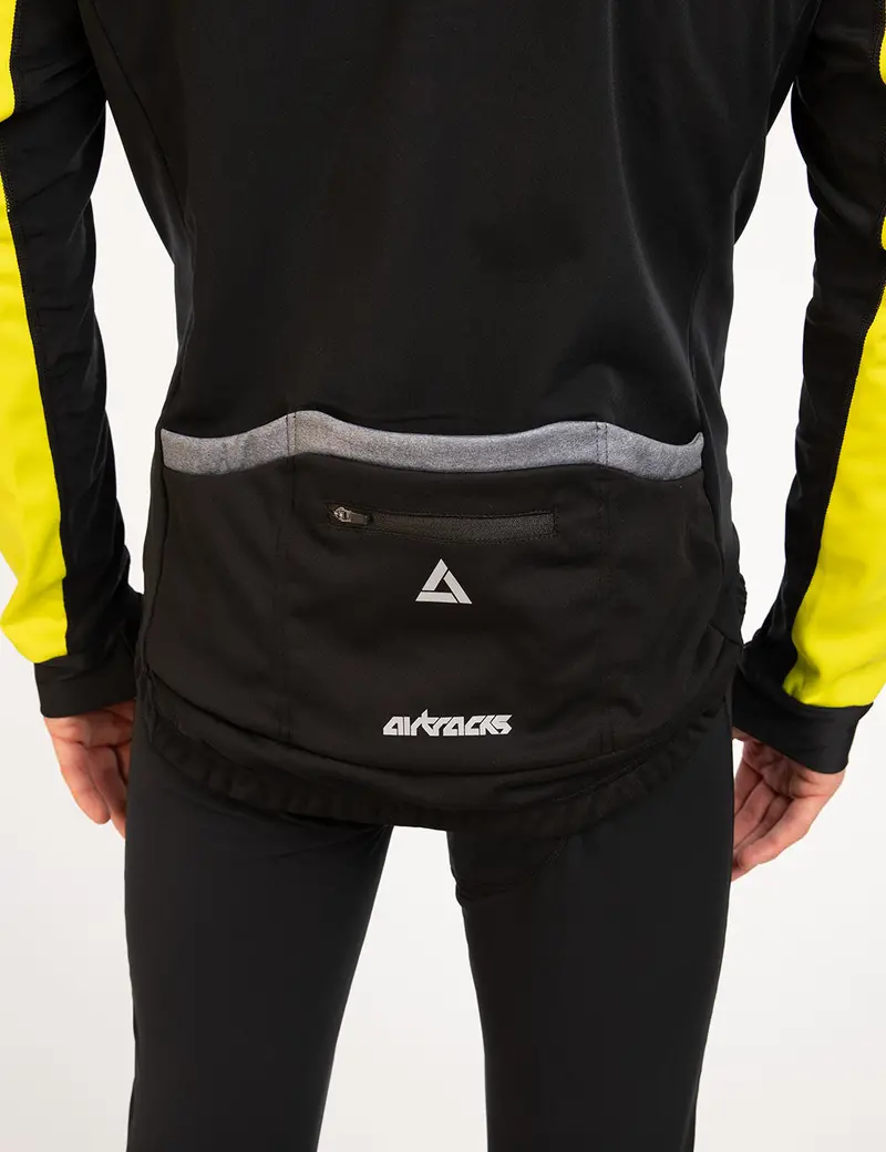 Herren Thermo Fahrradjacke Pro Team Schwarz Neon Setprodukt 6