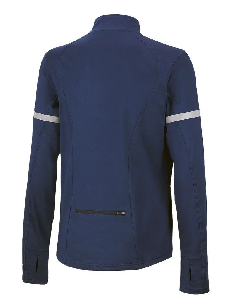 Herren Thermo Fahrradtrikot - Laufshirt Langarm Navy Blau 2