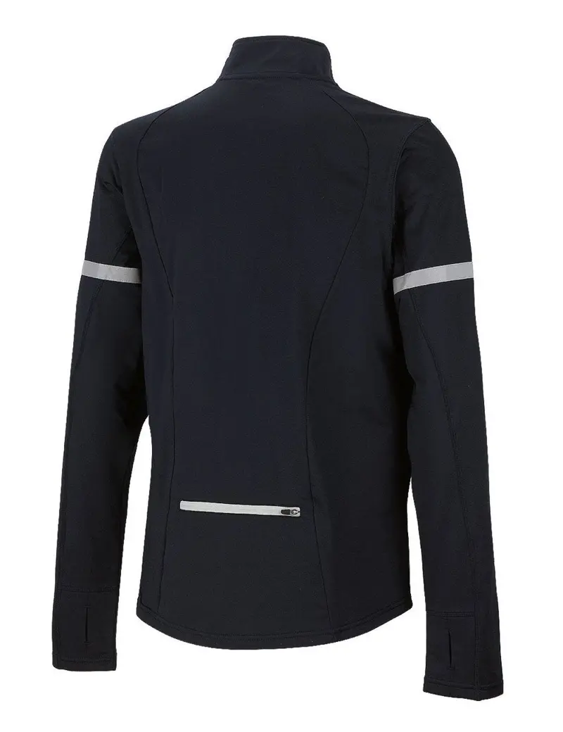 Herren Thermo Fahrradtrikot - Laufshirt Langarm Schwarz 2