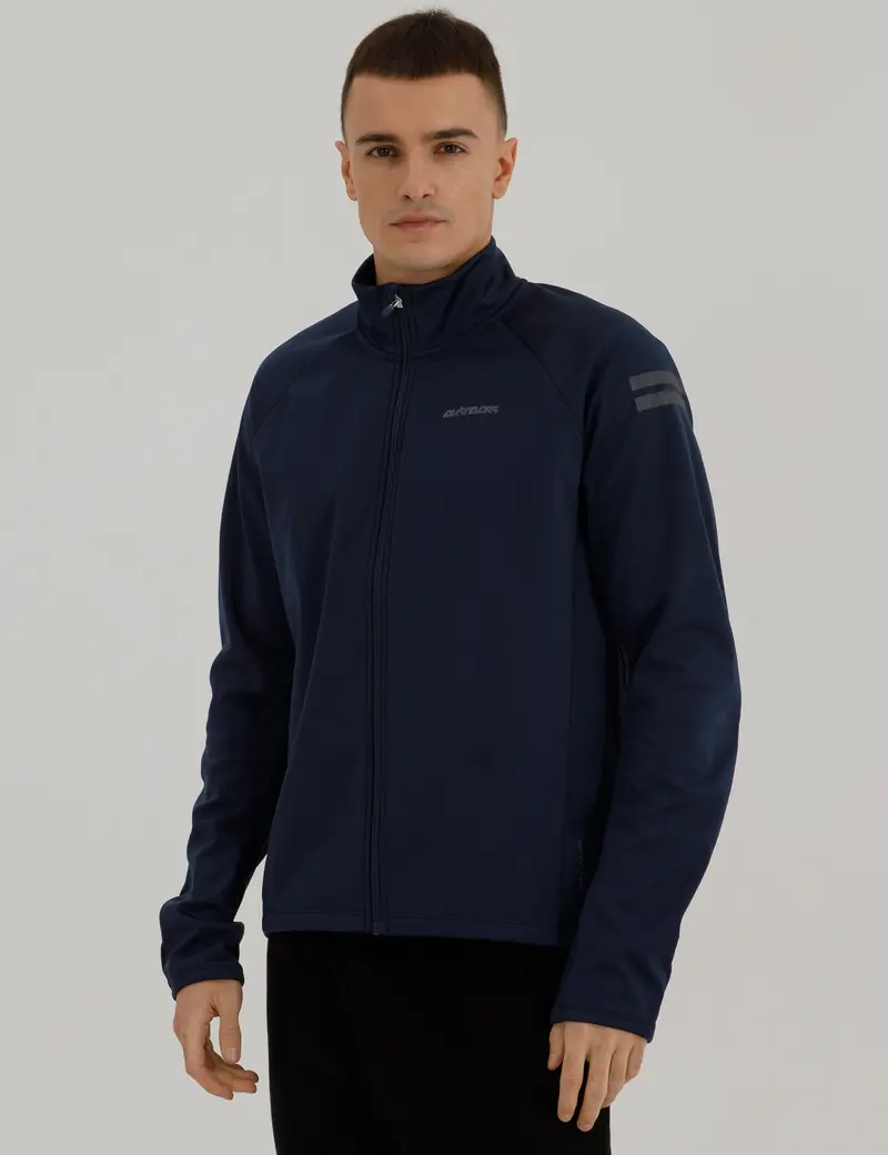Herren Winter Fahrradjacke-Laufjacke Softshell Thermojacke Aktive Comfort Line Blau 1