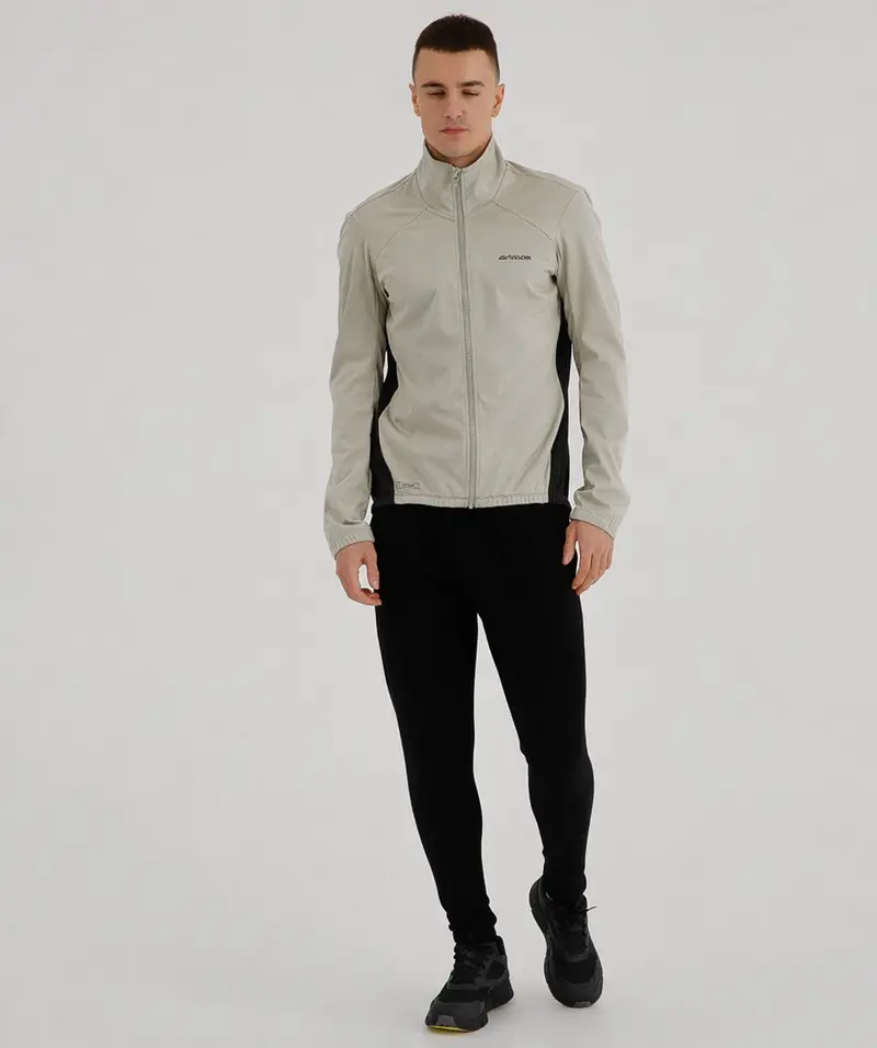 Herren Winter Fahrradjacke Softshell Thermoradjacke Advance Line Schwarz-Grau 2