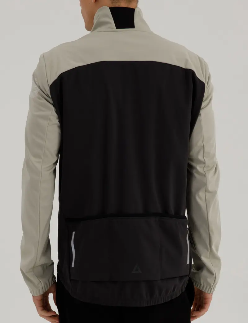 Herren Winter Fahrradjacke Softshell Thermoradjacke Advance Line Schwarz-Grau 4