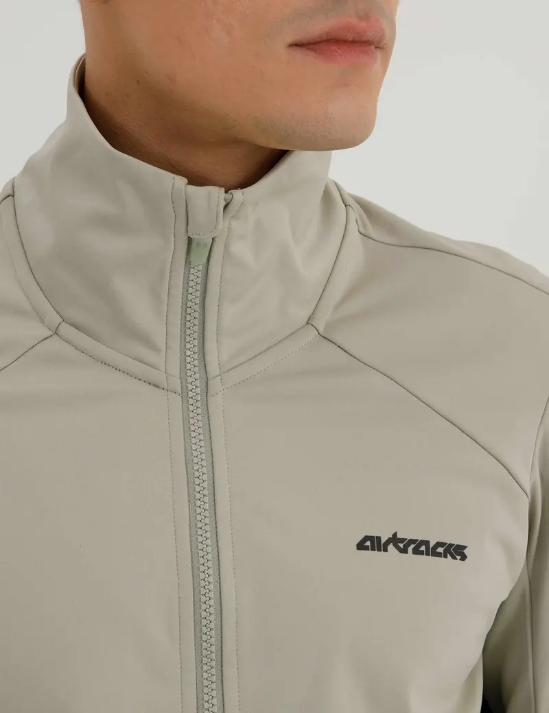 Herren Winter Fahrradjacke Softshell Thermoradjacke Advance Line Schwarz-Grau 5