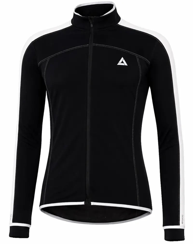 Herren Winter Fahrradtrikot Pro Line Langarm Fleece Thermoradtrikot Schwarz Weiß 1