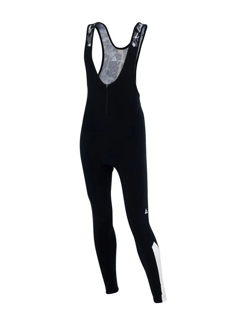 Herren Winter Thermo Fahrradhose Lang Trägerhose Pro Team Schwarz-Grau-Weiß Setprodukt 1