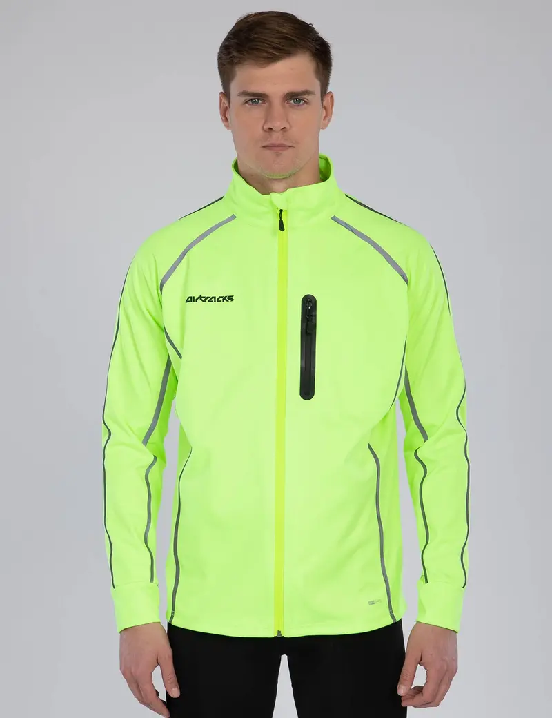 Herren Winter Thermo Fahrradjacke / Laufjacke Air Tech Ii Neon 1