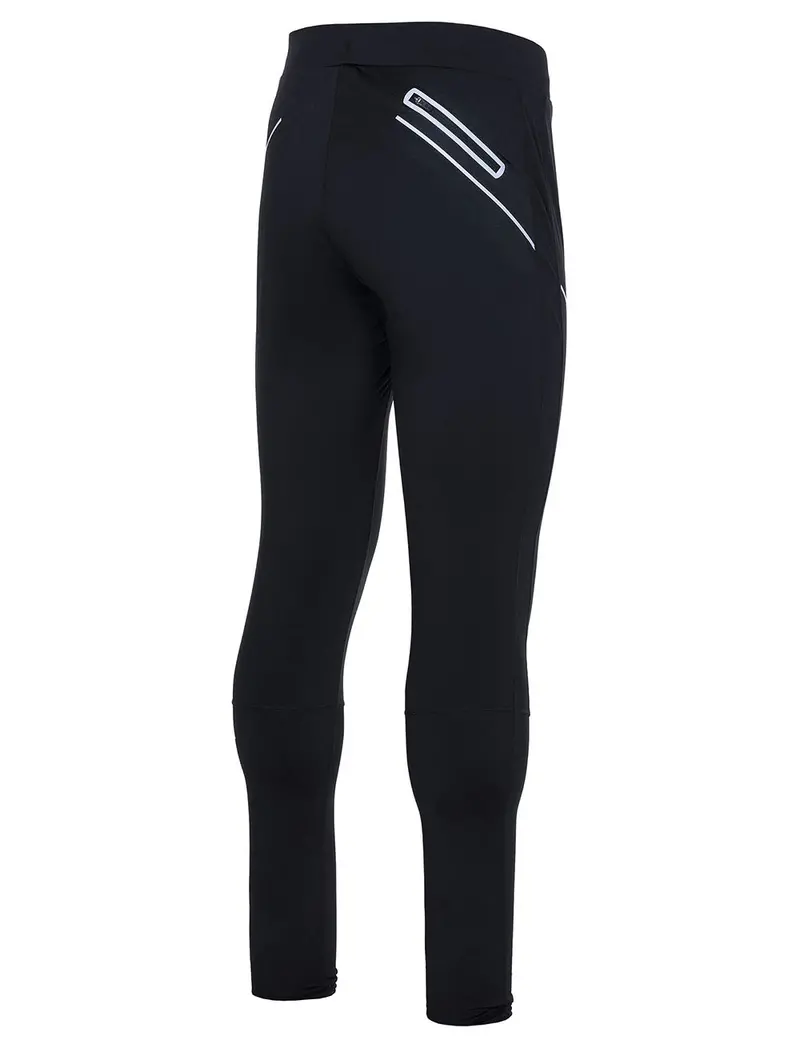 Herren Winter Thermolaufset (2-Tlg.) Pro Line Laufshirt Langarm + Laufhose Lang Schwarz Rot 4