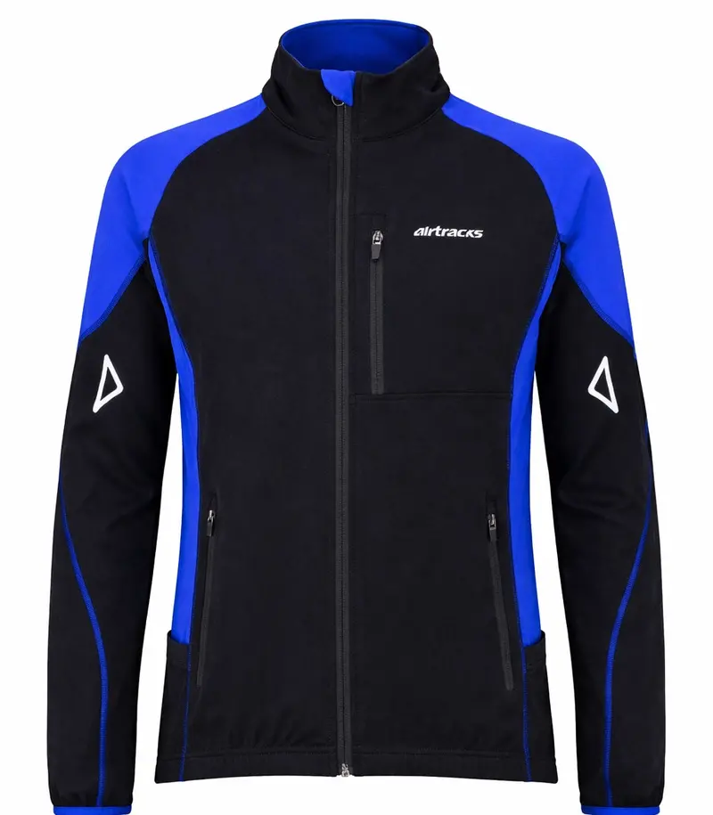 Herren Winter Thermoradtrikot Pro-T – Fahrradtrikot Langarm Mit Fleece Schwarz-Blau 1