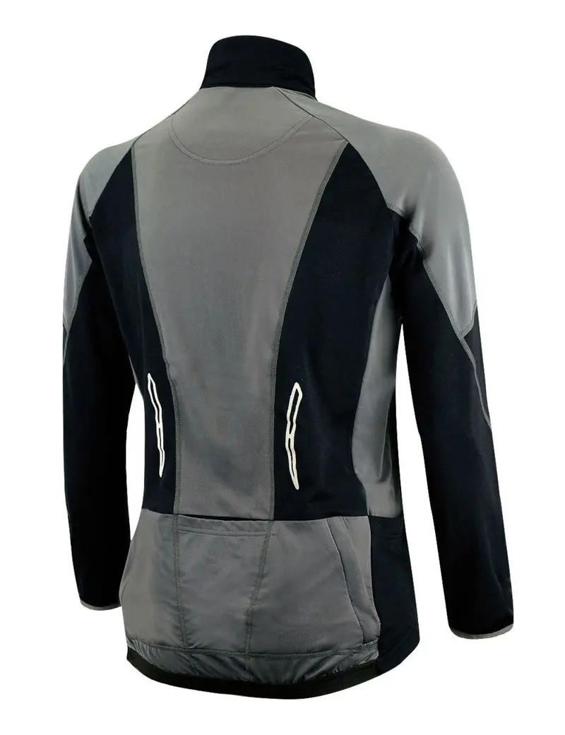 Herren Winter Thermoradtrikot Pro-T – Fahrradtrikot Langarm Mit Fleece Schwarz Grau 2