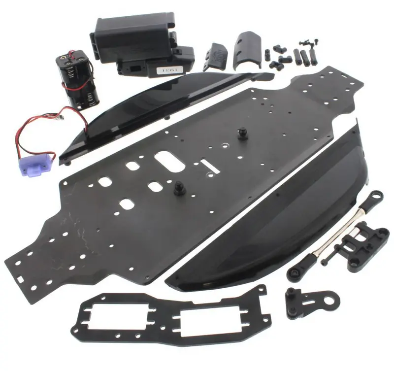 Hobao 1/8 Hyper 7 Tq Chassis, Stone Guards, Radio Tray & Battery Box 1