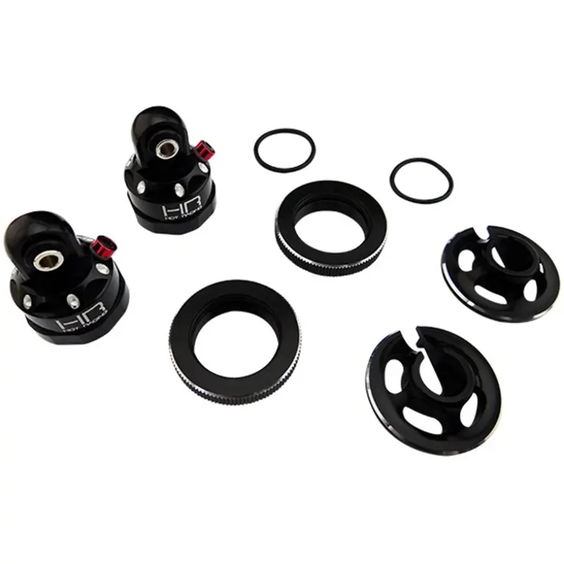 Hot-Racing Bleeder Shock Caps, Spring Retainer, Aluminum, Xmx156m01 1