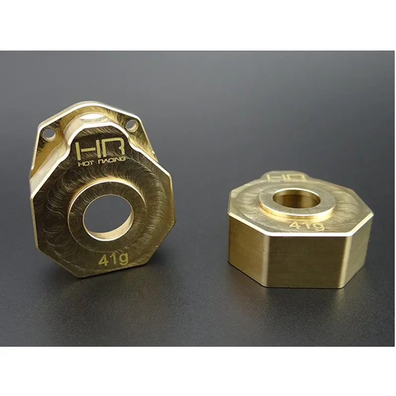 Hot-Racing Trx4 Brass Weight Knuckle Portal Cover Heavy Metal, Trxf21hc 1