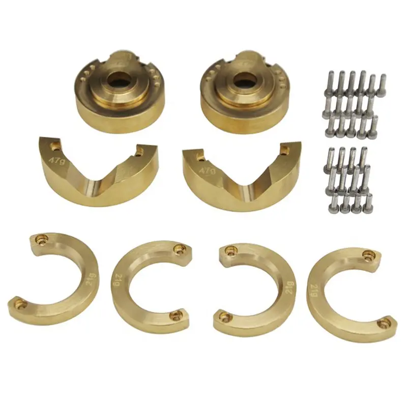 Hot-Racing Trx4 Brass Weight Knuckle Portal Cover Super Heavy, Trxf21ha 1
