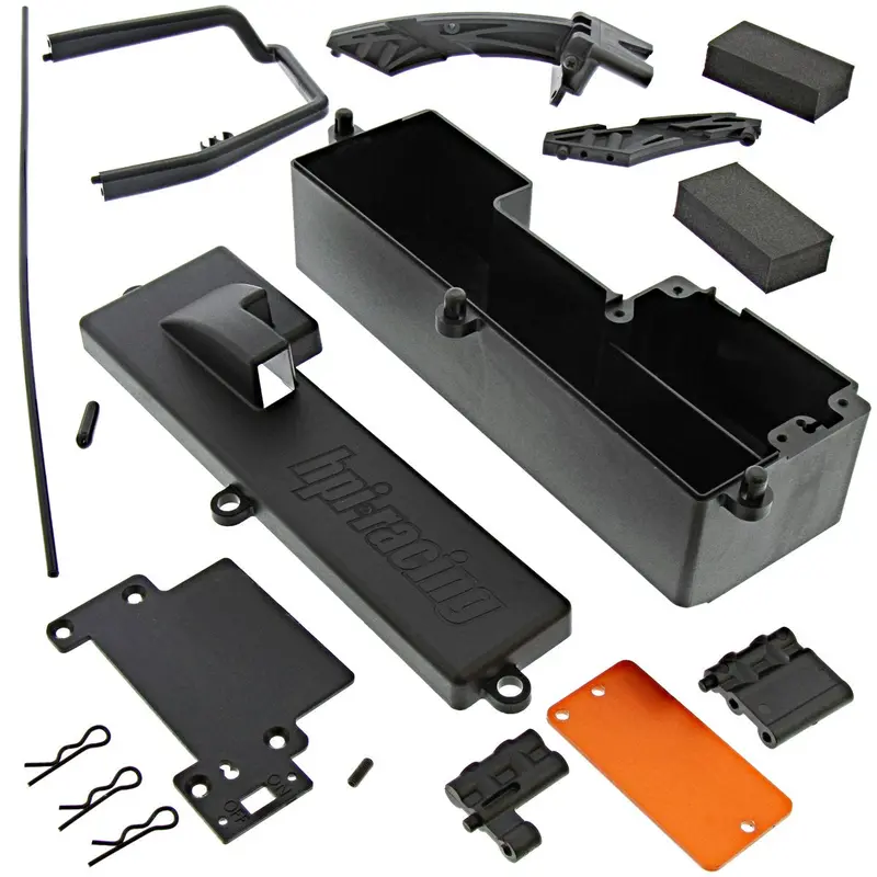 Hpi Racing 1/10 Bullet Mt / St Flux Battery & Receiver Box/Radio Tray & Chassis Braces 1