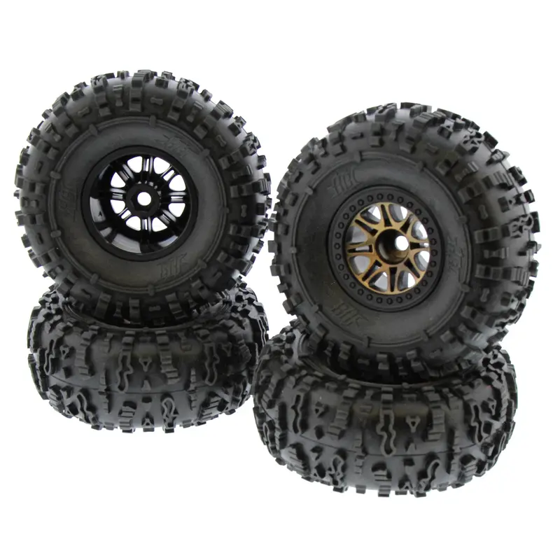 Hpi Racing 1/10 Crawler King Hb Rover Rock Crawler Tires & Split 8 Truck Wheels 1