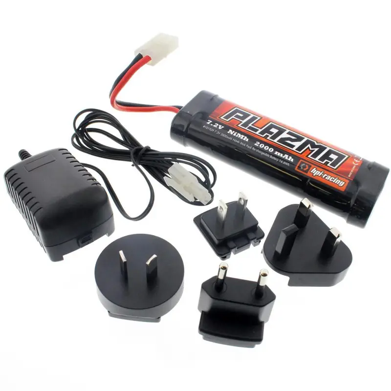 Hpi Racing 1/10 E10 Plazma 6 Cell 7.2V 2000Mah Nimh Battery & Charger 1