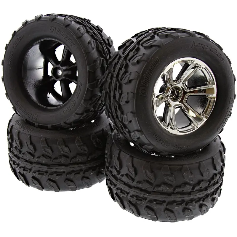 Hpi Racing 1/10 Jumpshot V2 Jump T2.8 Tires & 6-Shot Chrome Wheels 1