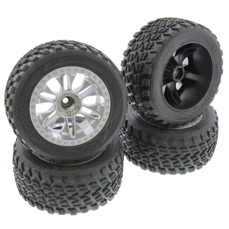 Hpi Racing 1/10 Jumpshot V2 Jump T2.8 Tires & 6-Shot Silver Wheels 1