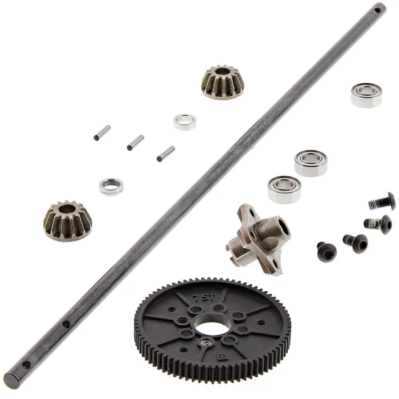 Hpi Racing 1/10 Rs4 Sport 3 & Drift Center Drive Shaft, 13T Bevel Gears, 75T Spur Gear & Hub 1