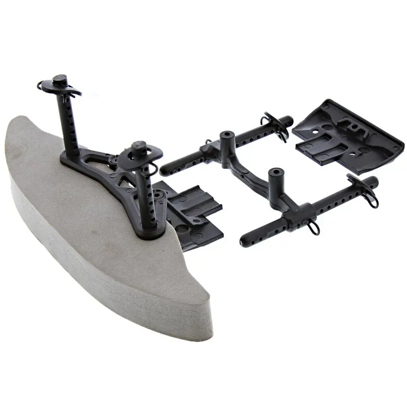 Hpi Racing 1/10 Rs4 Sport 3 & Drift Front Bumper, Body Posts, & Mounts 1