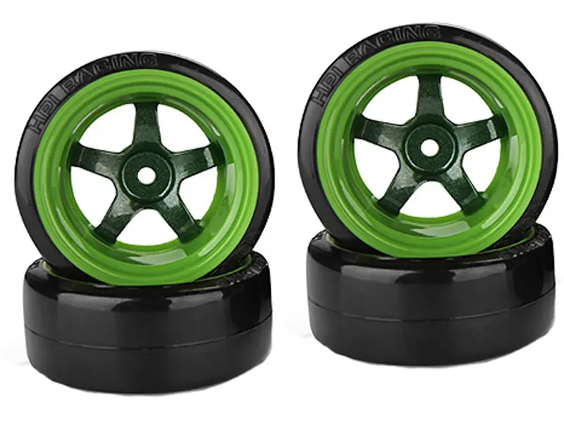 Hpi Racing 1/10 Rs4 Sport 3 & Drift Green Work Meister S1 Wheels & Drift Tires 1