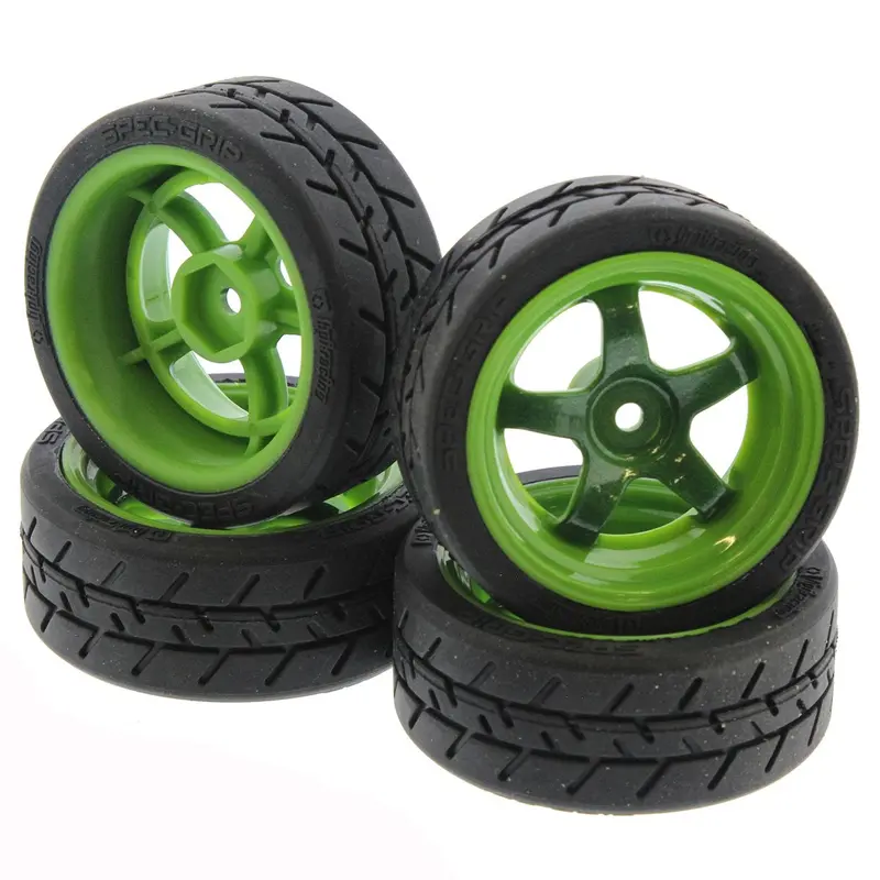 Hpi Racing 1/10 Rs4 Sport 3 & Drift Green Work Meister S1 Wheels & Spec-Grip Tires 1