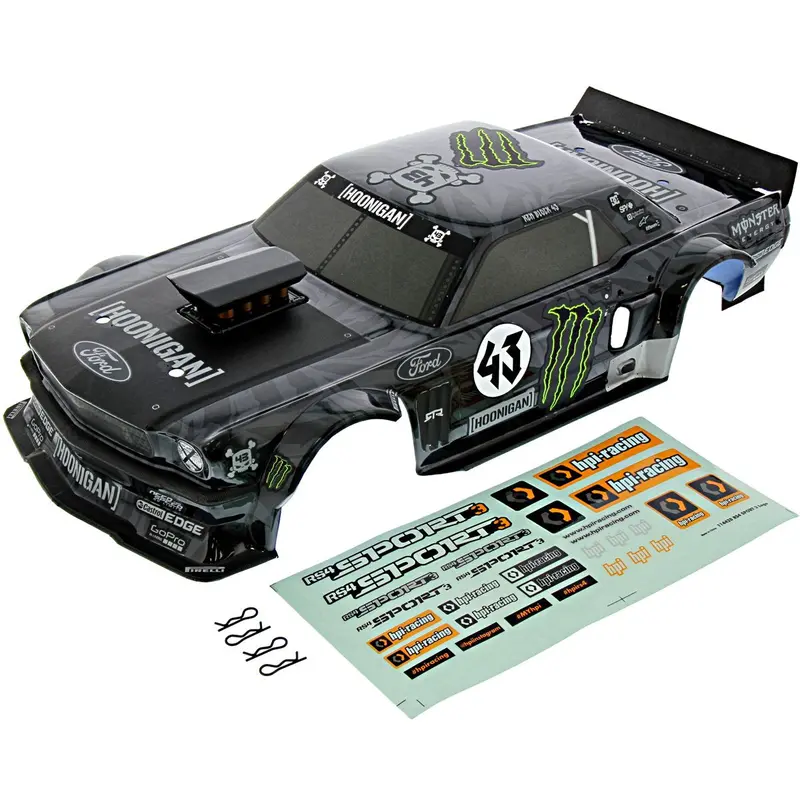 Hpi Racing 1/10 Rs4 Sport 3 & Drift Ken Block 1965 Ford Mustang Hoonicorn Rtr Body 1