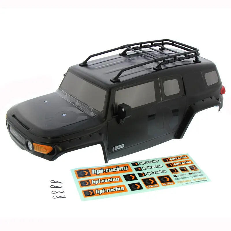 Hpi Racing 1/10 Venture Fj Cruiser Black Body, Roof Rack & Decals 1