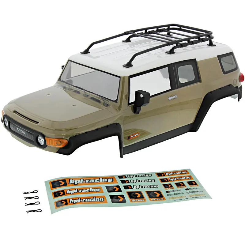 Hpi Racing 1/10 Venture Fj Cruiser Sandstorm Body, Roof Rack & Decals 1