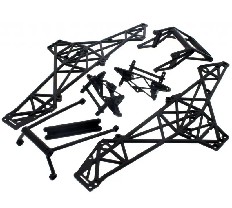 Hpi Racing 1/12 Wheely King Chassis, Shock Towers, Body Mounts, Bumper & Roll Bar 1