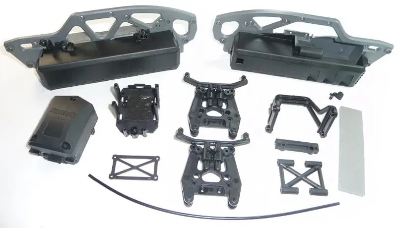 Hpi Racing 1/16 Mini Savage Xs Flux Chassis, Battery Cover, & Receiver Box 1